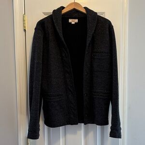 Men's Black Cardigan Sweater
